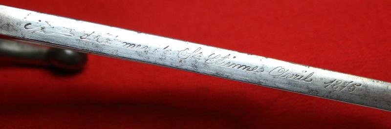 A Superb Later 19th Century French Chassepot M1866 Sword Bayonet, Post Franco Prussian War Issue, Manufactured at the Armoury of St Etienne. Japanese Purchase Import Used In The Japanese Russian War 8 February 1904 – 5 September 1905 — image 3