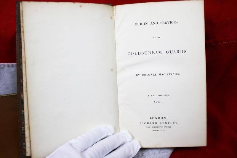 Origin and Services of the Coldstream Guards, Presented to 4th & 2nd Baronet Hamilton, Edward A. Hamilton, {later Capt.} Coldstream Guards in 1858. Heir to Major Sir Charles J.J. Hamilton, 3rd Baronet Hamilton, Hero of Alma, Scots Fusilier Guards — image 4