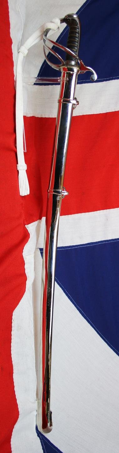 A Simply Superb Looking Original, Victorian, 8th King's Royal Irish Hussars 'Charge of the Light Brigade', 1821 Pattern, Hussar Trooper's Sword In Simply Amazing Fully Restored and Conserved Condition. With White Buff Hide Knot — image 2