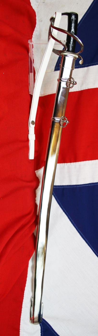 Superb Crimean War 1853 Issue British Cavalry Sabre, Exactly as Used by The Charge of the Light Brigade, and, The {Less Well Known, Yet Ironically More Successful} Charge of the Heavy Brigade. In Its Stunning Steel Scabbard, With White Buff Hide Knot — image 2