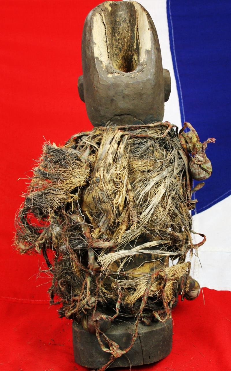 African Songye Power Fetish Nkishi Figure Bound With With Numerous Sacred Medicine Bundles To Aid Contact The Spirit World Congo, Africa — image 4