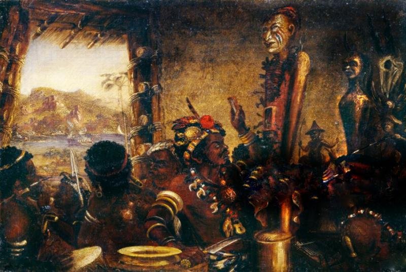 African Songye Power Fetish Nkishi Figure Bound With With Numerous Sacred Medicine Bundles To Aid Contact The Spirit World Congo, Africa — image 5