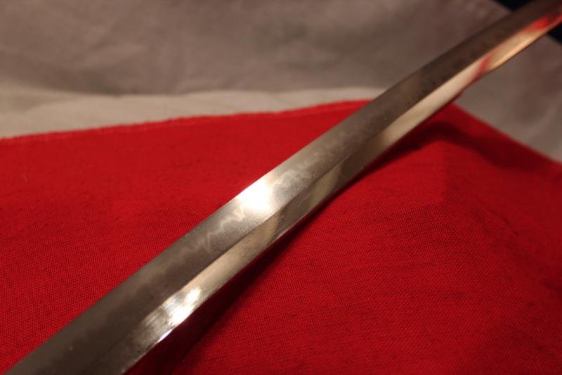 Absolutely Superb & Rare Japanese Fujiwara Ancestral Clan, Blade Signed Echizen Kuni Musashi Daijo Fujiwara Yasuhiro 肥前国武蔵大掾藤原康広 WW2 Pilot's Sword. Used By The Pilot's Samurai Ancestors in The 1600's Last Used In WW2 — image 6