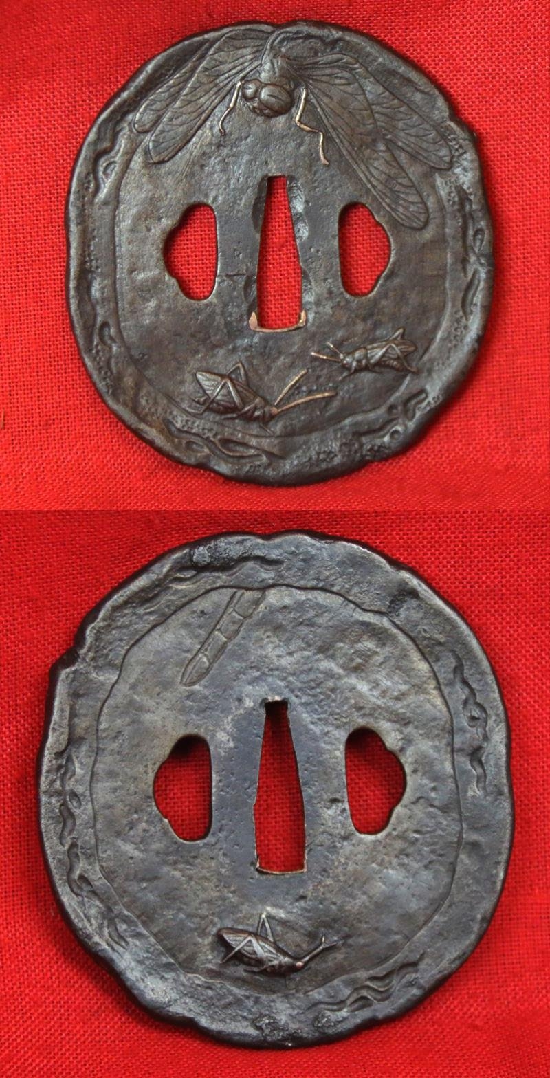 A Stunning Ancient Koto Museum Grade Long Katana, Circa 1480's Around 550 Years Old, all Original Edo Fittings, Entomological Kachimushi Tsuba and Suzumebachi Menuki — image 4