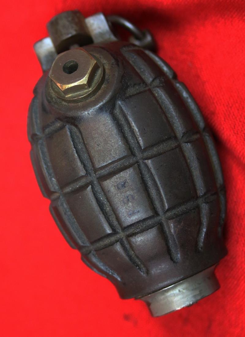 An Original, Inert, WW2 Service Issue British 'Mills Bomb' Grenade. Maker Stamped, I.B.R. by The Maker IBR {Ideal Boilers and Radiators} Ltd. Fitted With Automata Action — image 7