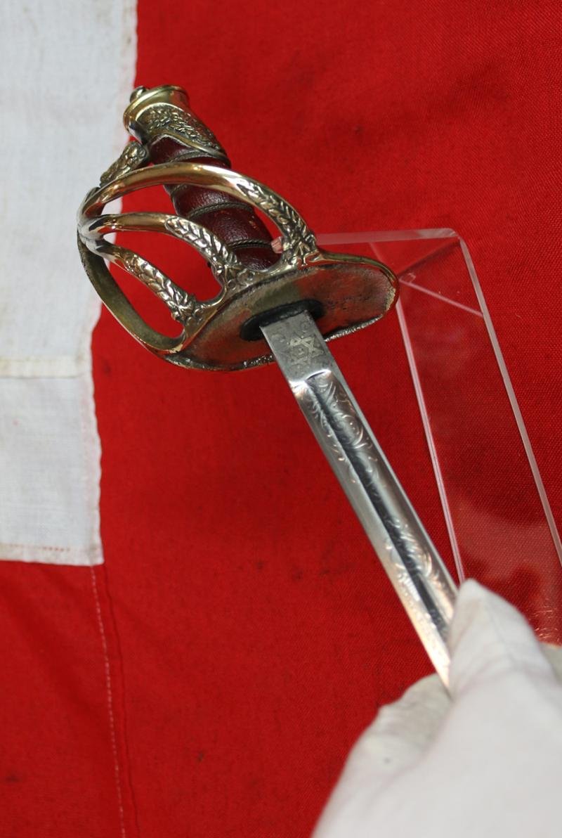 A Most Interesting & Rare, Antique, 19th Century, American Presentation Boy's Sword. Presented to George Mellor in 1890. Made to The Standard Fully Functional Sword Specification Grade and Quality of an Adult's Sword At The Time — image 6