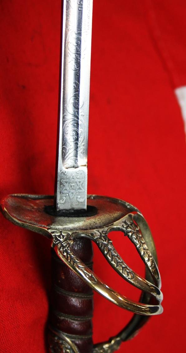 A Most Interesting & Rare, Antique, 19th Century, American Presentation Boy's Sword. Presented to George Mellor in 1890. Made to The Standard Fully Functional Sword Specification Grade and Quality of an Adult's Sword At The Time — image 7