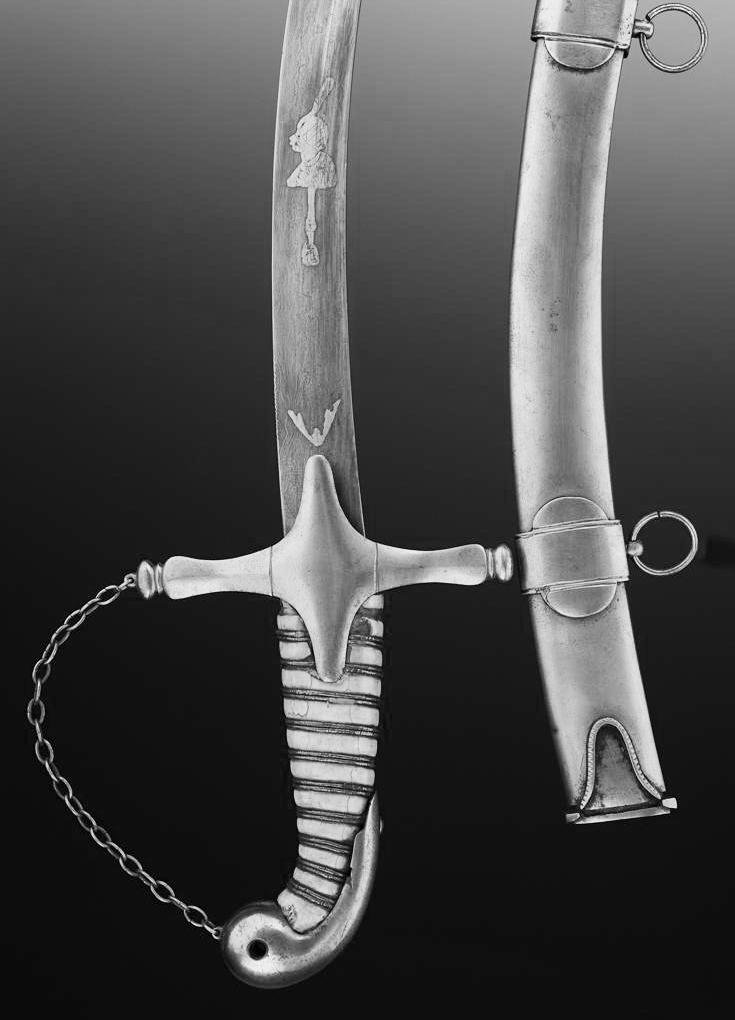 Superb Napoleonic Wars, British Officer's Sabre With Captured French 'Trophy' Mamluk Consular Guard Officer's Damascus Blade, With An Ancient Egyptian Serpent Goddess Hilt. For an Officer Who Served in The Nile Campaign — image 9