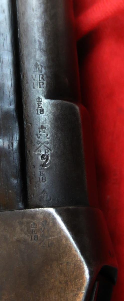 Original Antique MK I - II Short Lever Martini Henry Rifle, Dated 1875, By Enfield, Early Model Long Cocking Indicator, With Original Victorian Leather Sling. Rare Brass Muzzle Dust Cover & In Fabulous Condition. One Of Only 1400 Early MK1 Models Made — image 8