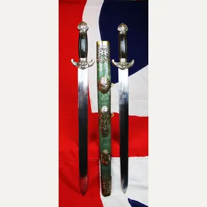 A Most Scarce Antique Ching Dynasty Chinese Shuāngjiàn (雙劍). A …