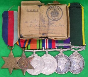 WW2 BURMA STAR GROUP WITH GSM S.E.ASIA 1945-46 & EFFICIENCY …
