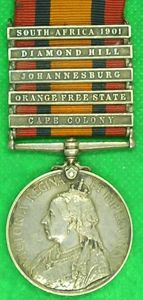 5 BAR QSA, OFFICER GORRINGES FLYING COLUMN