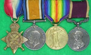 WW1 1914-15 TRIO & GV ARMY LS&GC, R.W.KENT.REGT & ROYAL.TANK.CORPS