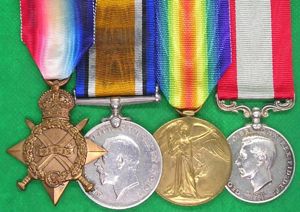 WW1 1914-15 TRIO & GVIR ROCKET APPARATUS LONG SERVICE MEDALS, …