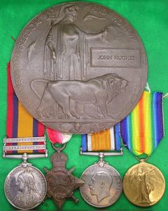 2 BAR QSA, 1914-15 TRIO & MEMORIAL PLAQUE, 11th DIVISIONAL …