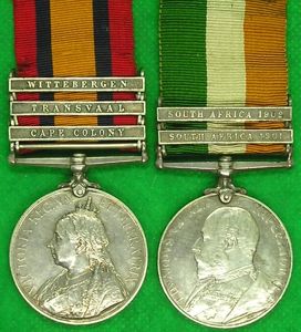 3 BAR QSA & KSA PAIR, 8th BATTERY R.F.A