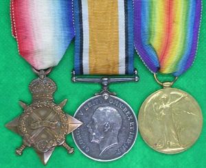 WW1 1914-15 TRIO, 7th BORDER REGIMENT, WOUNDED 1915