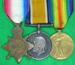 WW1 1914-15 TRIO, 8th BORDER REGIMENT, WOUNDED 1916 FROM MANCHESTER