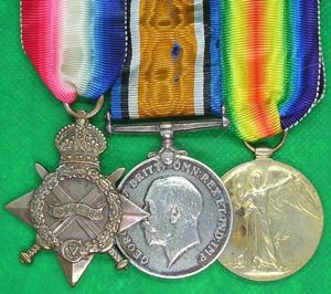 WW1 1914-15 TRIO, 8th BORDER REGIMENT, WOUNDED 1917