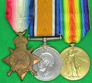 WW1 1914-15 TRIO, OFFICER 5th MIDDLESEX REGT, ATTACHED 7th LONDON …