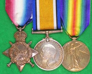 WW1 1914-15 TRIO, 8th BORDER REGIMENT, WOUNDED 1916.