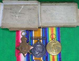 WW1 1914-15 TRIO, 16th WEST YORKSHIRE REGIMENT / BRADFORD PALS, …