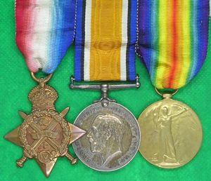 WW1 1914 MONS STAR TRIO, YORKSHIRE LIGHT INFANTRY
