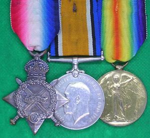 WW1 1914-15 TRIO, 1/1st HERTFORDSHIRE REGIMENT