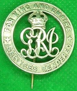 WW1 SILVER WAR BADGE, ROYAL FIELD ARTILLERY & LABOUR CORPS