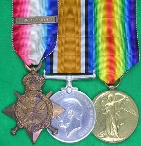 WW1 1914 MONS STAR & BAR TRIO, 1st GORDON HIGHLANDERS, …