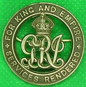 WW1 SILVER WAR BADGE, 20th NORTHUMBERLAND FUSILIERS / 1st TYNESIDE …