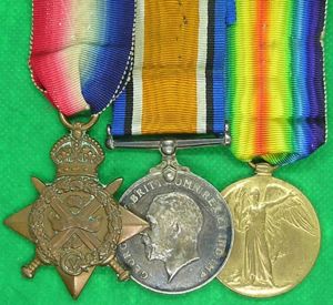 WW1 1914 MONS STAR TRIO, 2nd NOTTS & DERBY REGIMENT