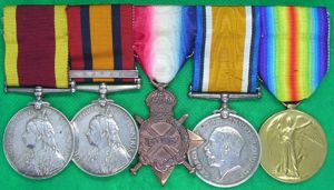 CHINA 1900, QSA WITH NATAL CLASP & 1914-15 TRIO, HMS …