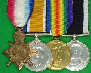 WW1 1914-15 TRIO & EVII RN LS&GC, CHIEF ARMOURER, HMS …