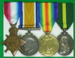 WW1 1914 MONS STAR TRIO & GV T.F.E.M, NORTHUMBERLAND HUSSARS …
