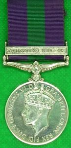 GSM PALESTINE 1945-48, BORDER REGIMENT