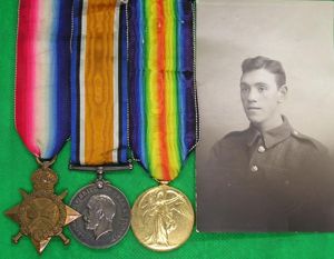 WW1 1914-15 TRIO & PHOTOGRAPH, 18th W.YORK.R / 2nd BRADFORD …