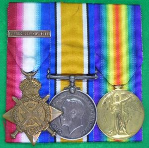 WW1 1914 MONS STAR & BAR TRIO, 4th DRAGOON GUARDS, …