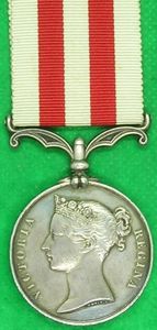 NO BAR INDIAN MUTINY, 29th FOOT, WOUNDED CHILIANWALA 13-1-1849