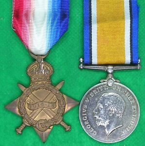 WW1 1914-15 STAR & BRITISH WAR MEDAL, 2nd DURHAM LIGHT …