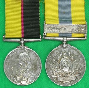 SUDAN PAIR, 1st CAMERON HIGHLANDERS, WOUNDED AT OMDURMAN 2-9-1898, WOUNDED …