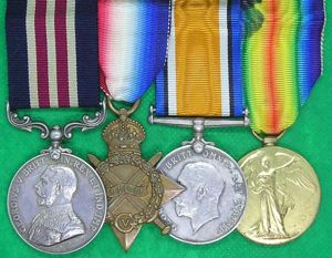 GVR WW1 MILITARY MEDAL (MM) & 1914-15 TRIO, 6th GORDON …