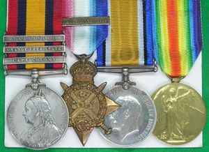 3 BAR QSA & 1914 MONS STAR & BAR TRIO, …