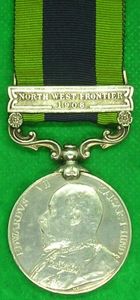 EVII IGS 1908, N.W.FRONTIER 1908, 1st NORTHUMBERLAND FUSILIERS, WOUNDED 3 …