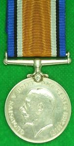 WW1 BRITISH WAR MEDAL, OFFICER 5th K.O.S.B & LABOUR CORPS