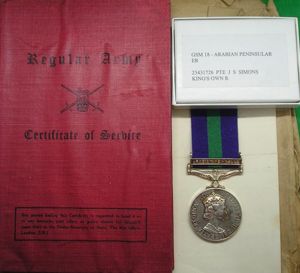 MINT BOXED GSM ARABIAN PENINSULAR, KINGS OWN REGT, WITH ORIGINAL …