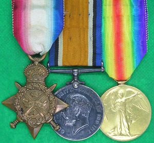 WW1 1914 MONS STAR TRIO, 1st ROYAL LANCASTER REGIMENT, KILLED …