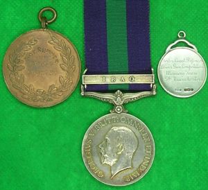 GVR GSM IRAQ, 2nd MANCHESTER REGIMENT, WITH TWO REGIMENTAL SPORTS …
