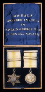 CABUL & GWALIOR PAIR, OFFICER 1st BENGAL CAVALRY, IN A …
