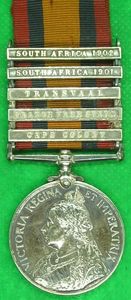 5 BAR QSA, 15th NORTHUMBERLAND IMPERIAL YEOMANRY, FROM FENCEHOUSES, DURHAM